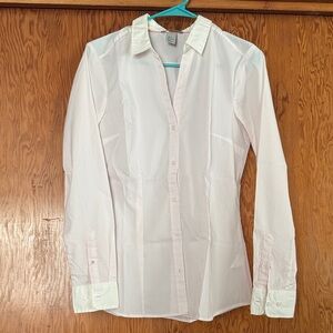 H&M Light Pink & White Pinstriped Button Down Shirt